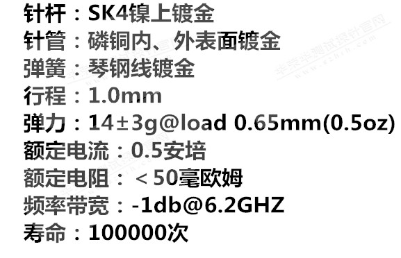 026-BJ-5.7L、BGA雙頭探針、測試探針
