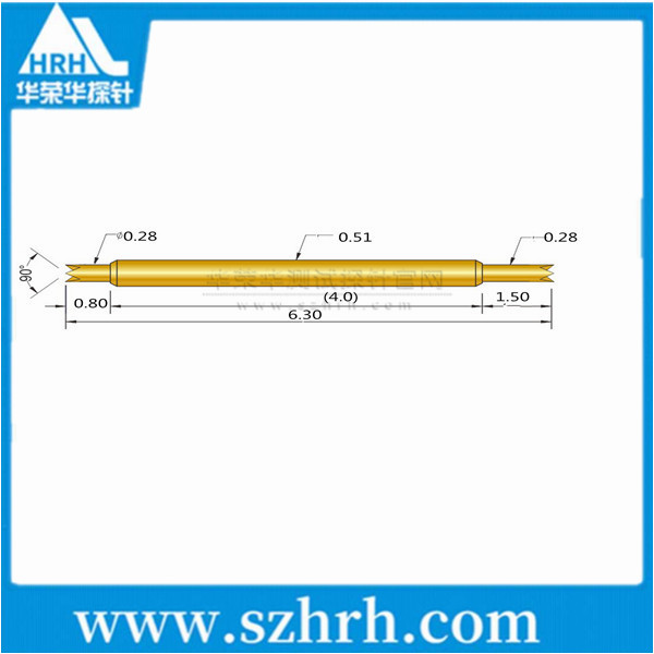 0.51-UU-6.3L ，華榮華雙頭測試探針廠家